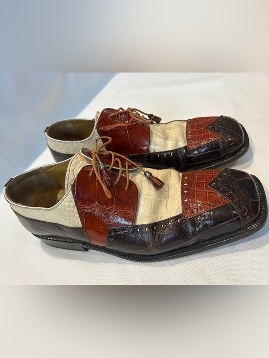 Slick Exotica Other - Slick Exotica Brand Men's Two-Tone Genuine Alligator Leather Dress Shoes